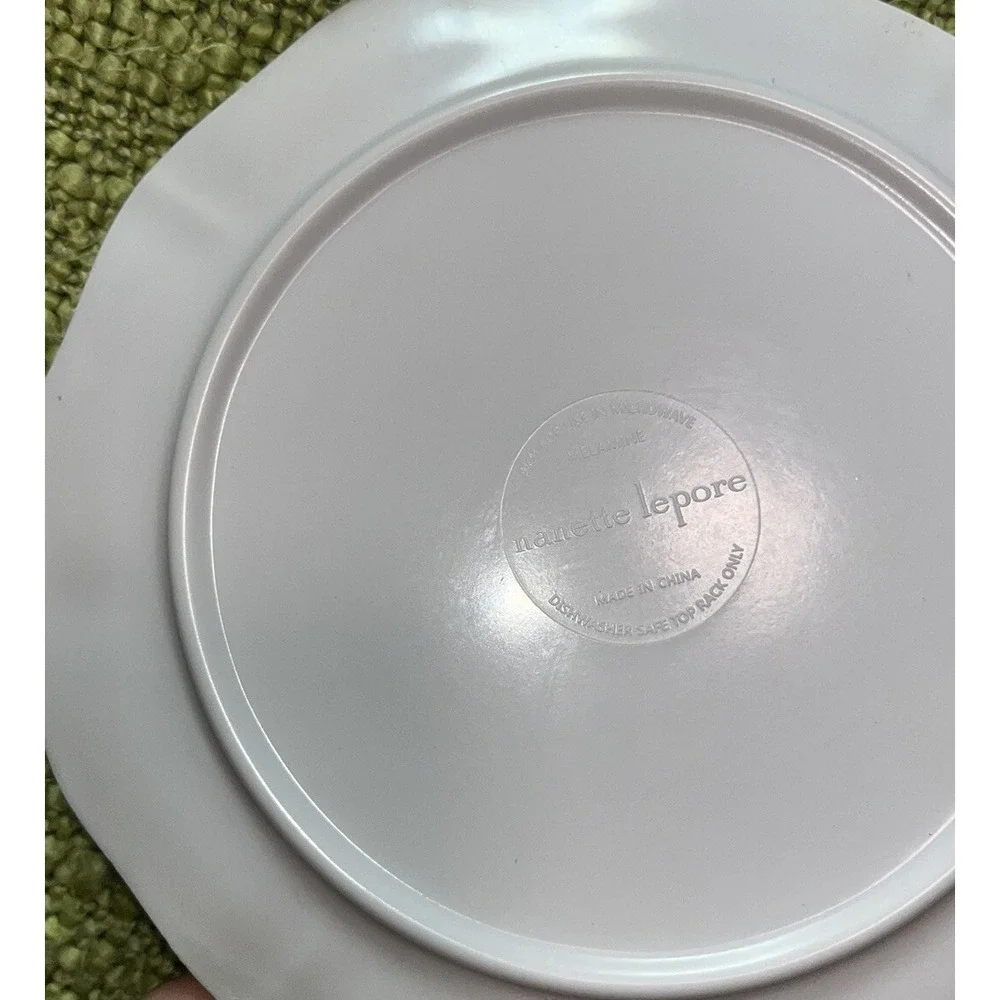 Nanette Lenore Melamine Plates Set Of 3 , Floral Roses , Spring, 6